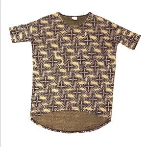 Lularoe Irma tunic shirt jacquard cross top
